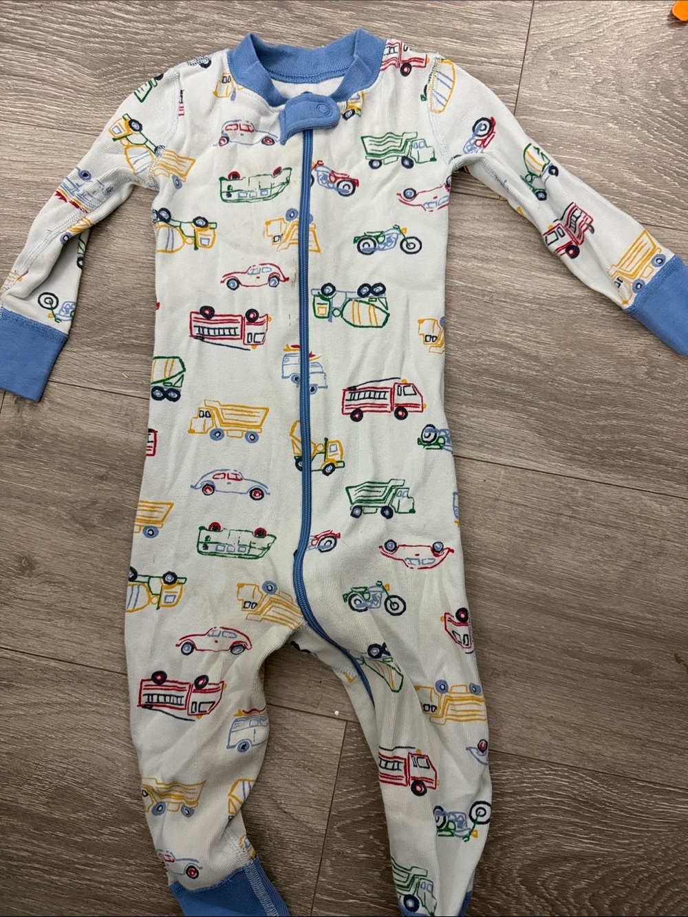 Hanna Andersson Moon & Back One-Piece  Multicolor Vehicle 18-24